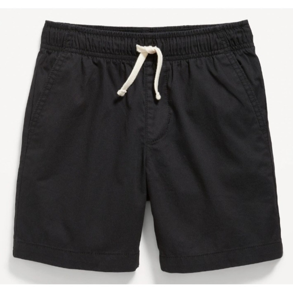 Boys‎ Shorts Size Medium 8 Above Knee Black Twill Pull On Draw String Old Navy